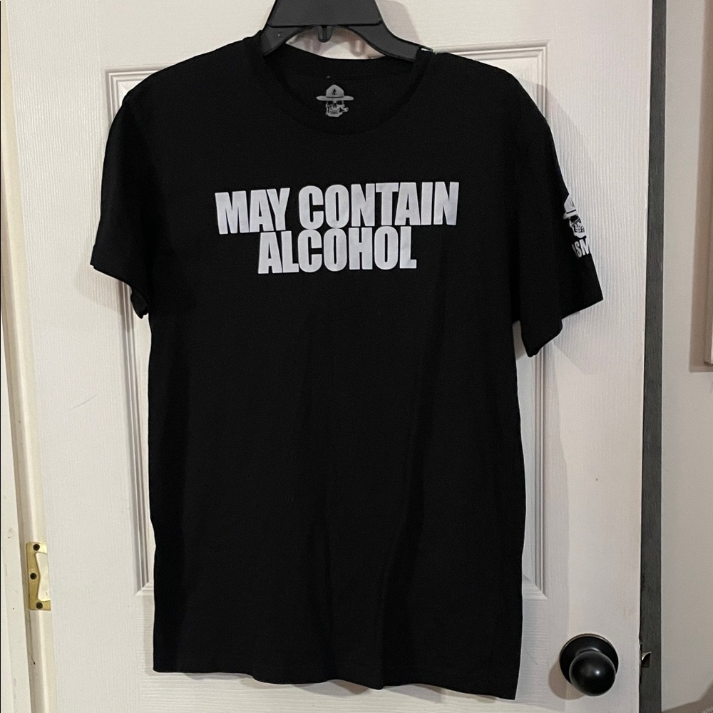 Men's ASMDSS Black Graphic Tee with Bold Statement. SIZE M